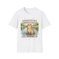 Exhausted But Unbreakable T-Shirt — Still Showing Up Capybara Graphic Tee