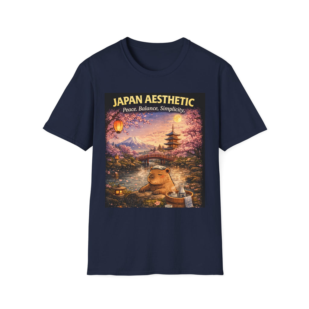 Japan Aesthetic Capybara T-Shirt — Capybara Peace, Balance, Simplicity Graphic Tee
