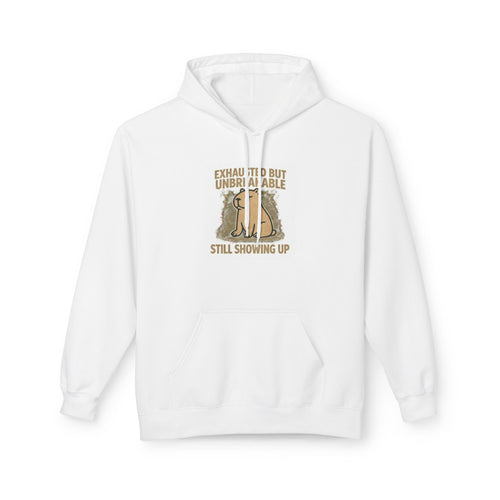 Hoodie — "Exhausted But Unbreakable" Capybara  Graphic Lightweight Hoodie