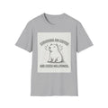 SURVIVING ON COFFEE AND SHEER WILLPOWER Capybara T-Shirt - Funny Coffee Lover Burnout Tee, Chill Sketch Capybara Mental Health Gift